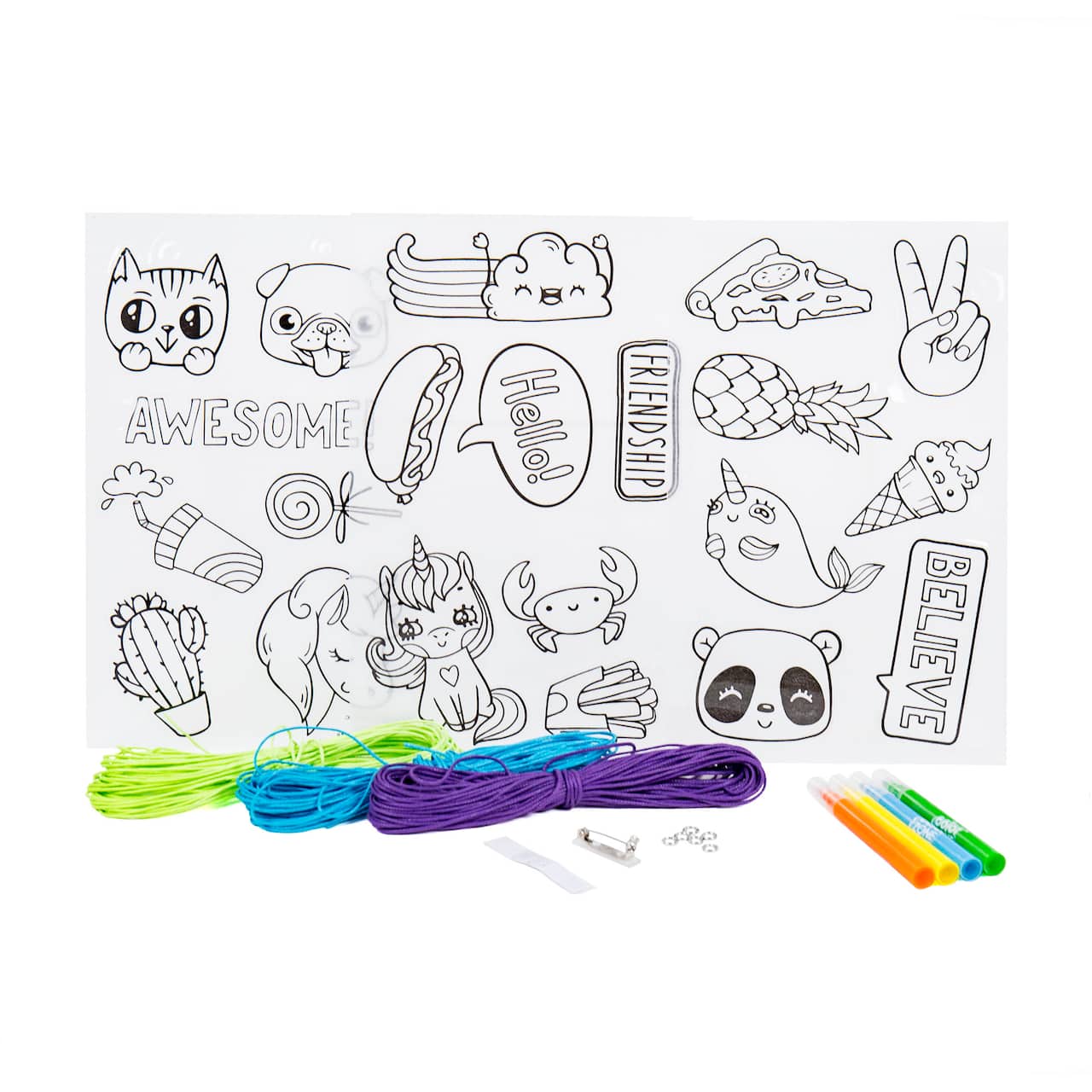 12 Pack: Color Zone® Create Your Own Shrink Art Jewelry Kit